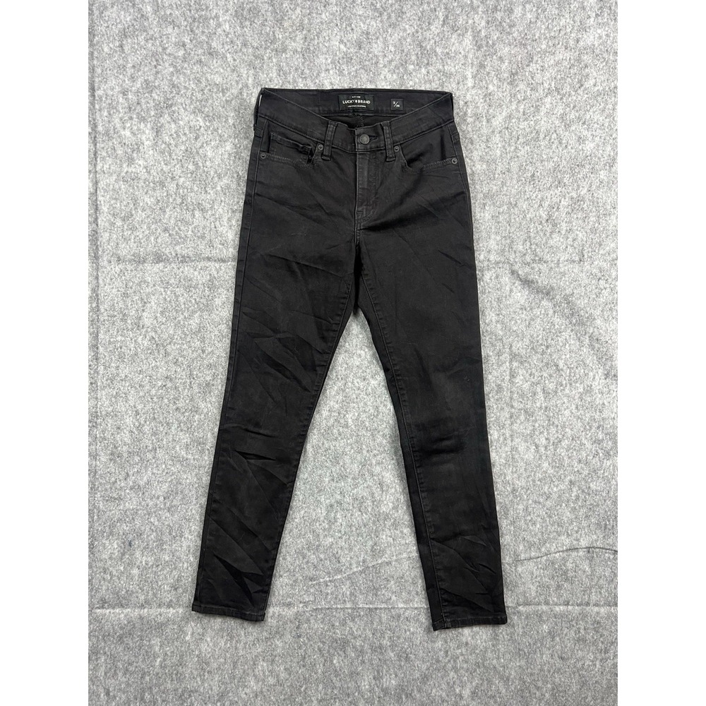Lucky Brand Women's Black Brooke Legging Skinny Mid-Rise Stretch Jeans Size 2/26